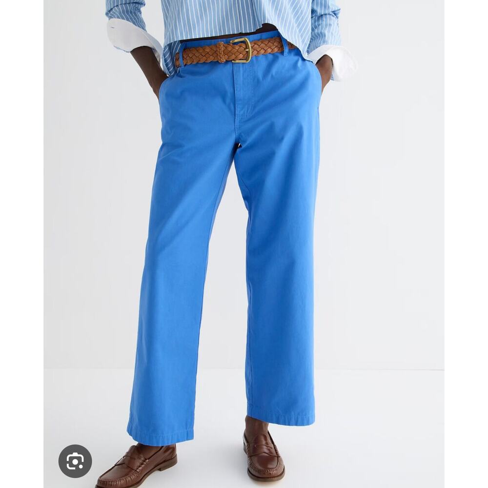 J.crew‎ women's Sailor heritage chino sail blue pant size 35 #BP499